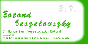 botond veszelovszky business card